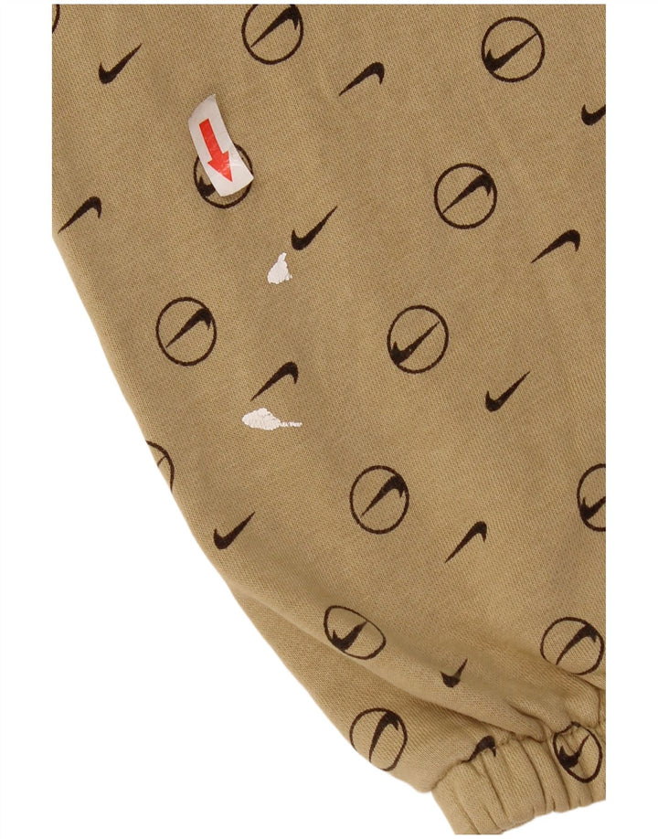 Nike Herren-Trainingsanzughose mit Grafik, Größe S, beige, geometrisch