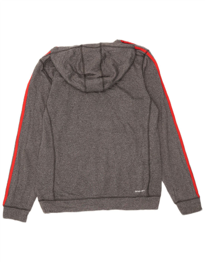 ADIDAS Herren Climawarm Kapuzenpullover Mittelgrau meliertes Polyester