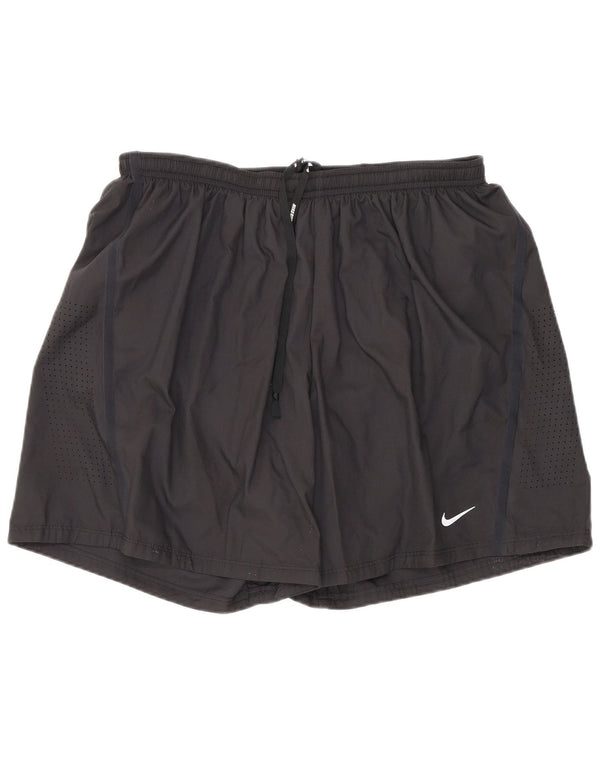 Nike Damen Dri Fit Sportshorts, groß, aus schwarzem Polyester