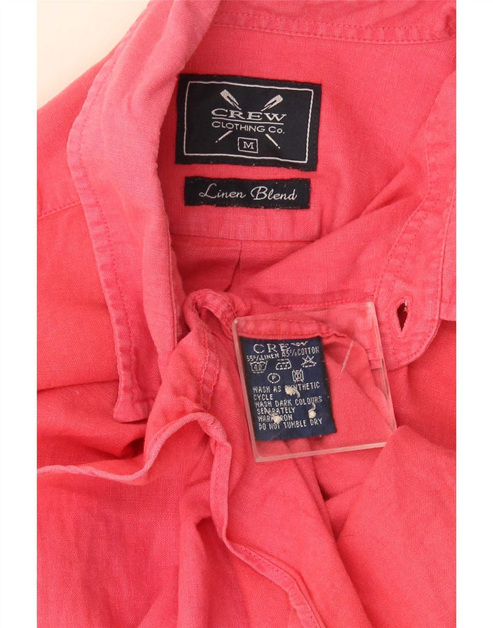 Crew Clothing Herrenhemd Mittelrosa Leinen