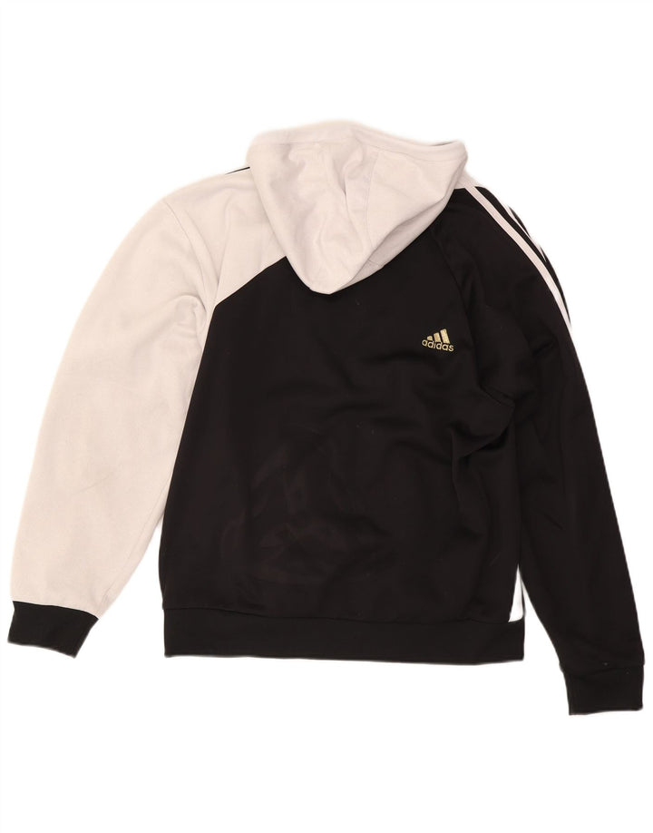 Adidas Herren-Kapuzenpullover mit Reißverschluss, klein, schwarz, Polyester
