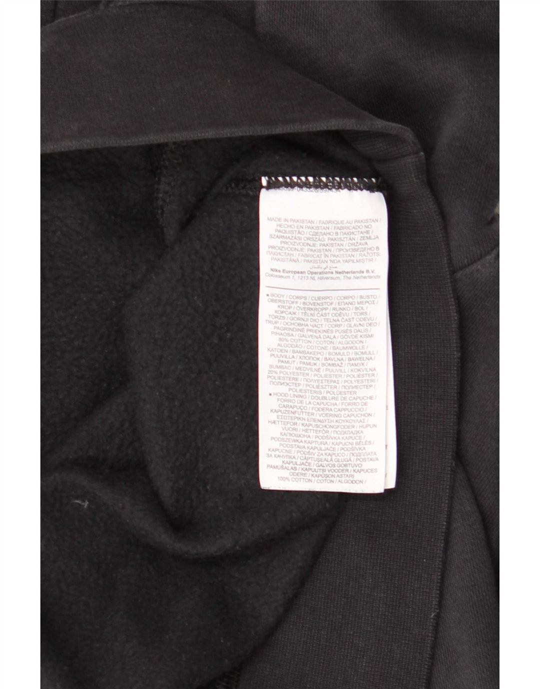 Nike Herren-Kapuzenpullover mit Grafik, Größe S, Schwarz, Baumwolle