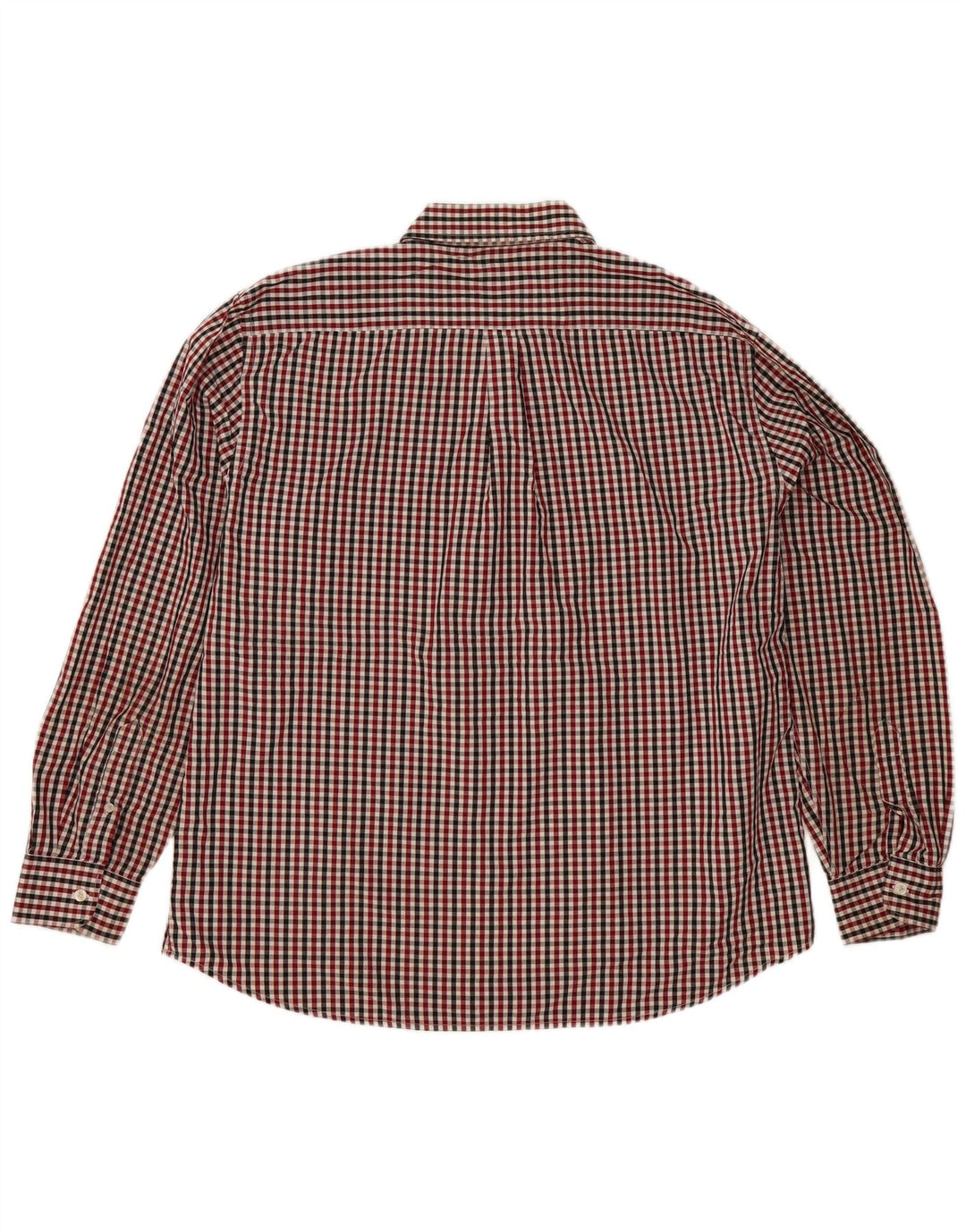 Dockers Herrenhemd XL aus roter Gingham-Baumwolle