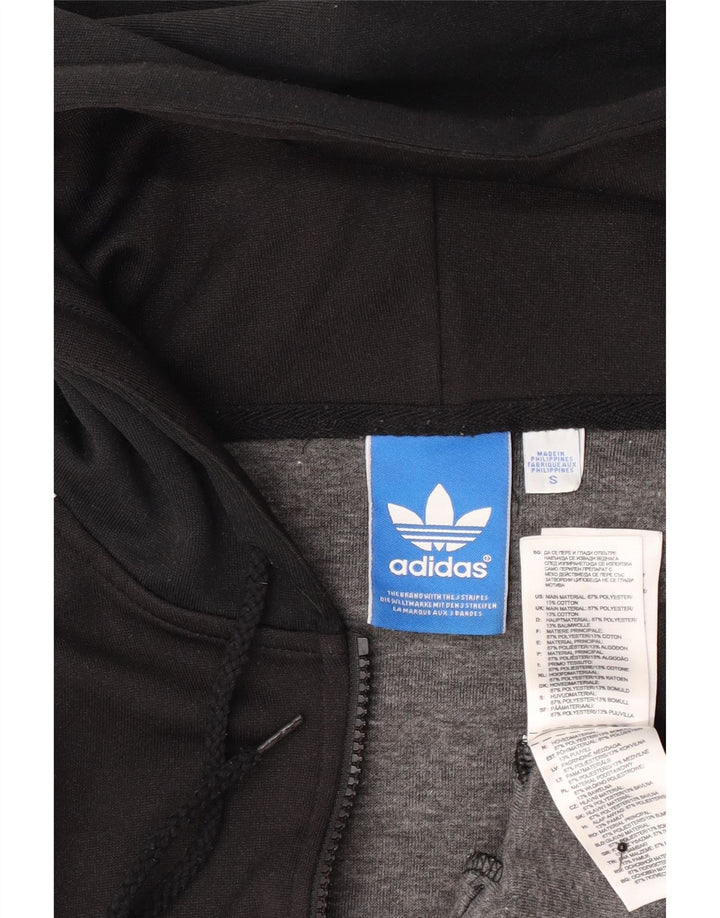 Adidas Herren Zip Hoodie Pullover Small Schwarz Polyester
