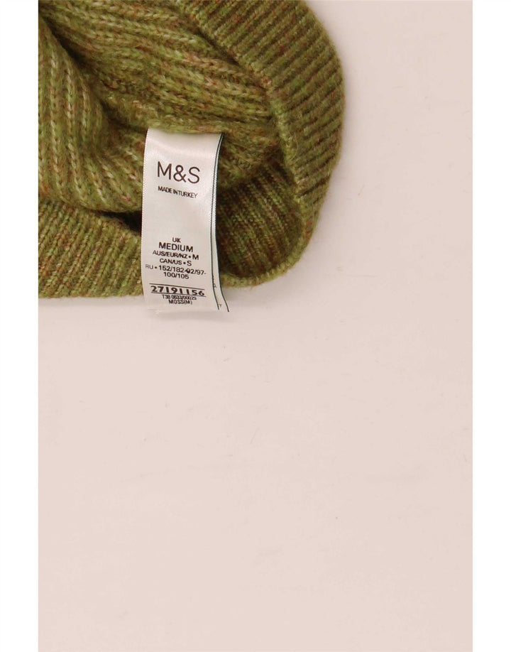 Marks & Spencer Damen-Tanktop mit Reißverschluss am Hals, UK 14, Mittel Khaki gefleckt