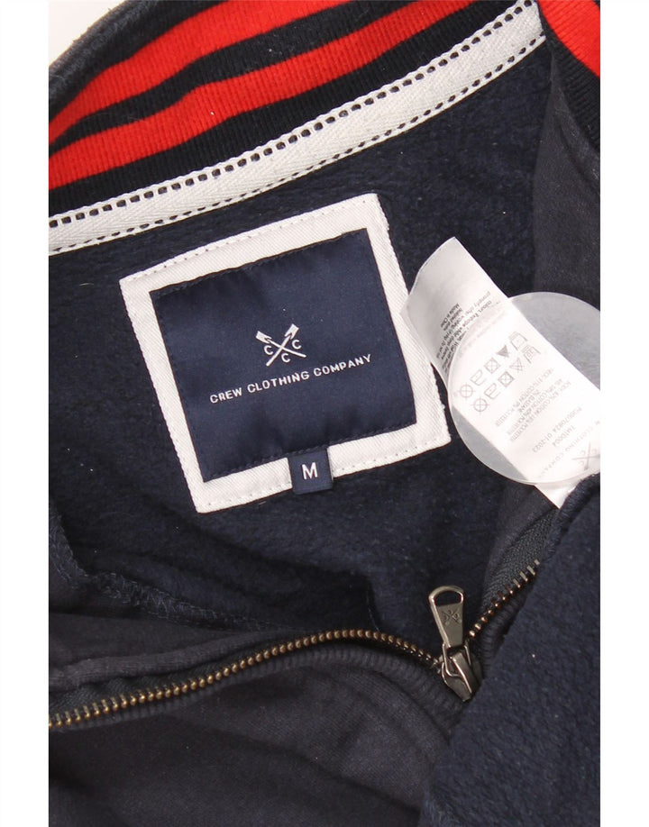 Crew Clothing Herren-Sweatshirt mit Reißverschluss am Hals, mittlere marineblaue Baumwolle