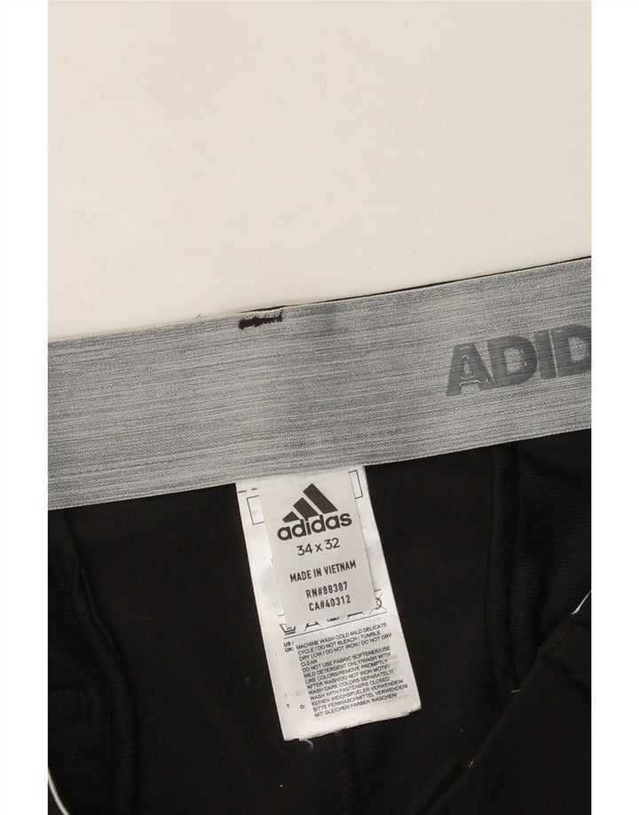 Adidas Herren Straight Chino Hose W34 L32 Schwarz Polyester