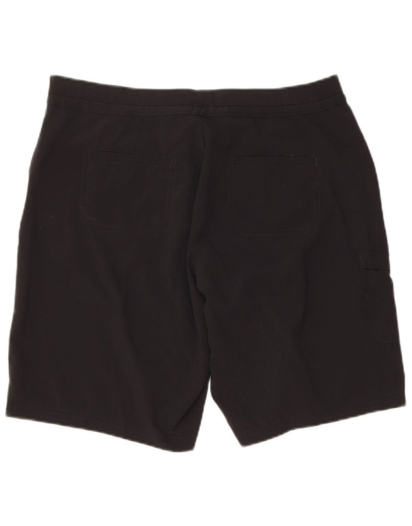LEE Damen Cargoshorts US 12 Large W34 Schwarzes Polyester