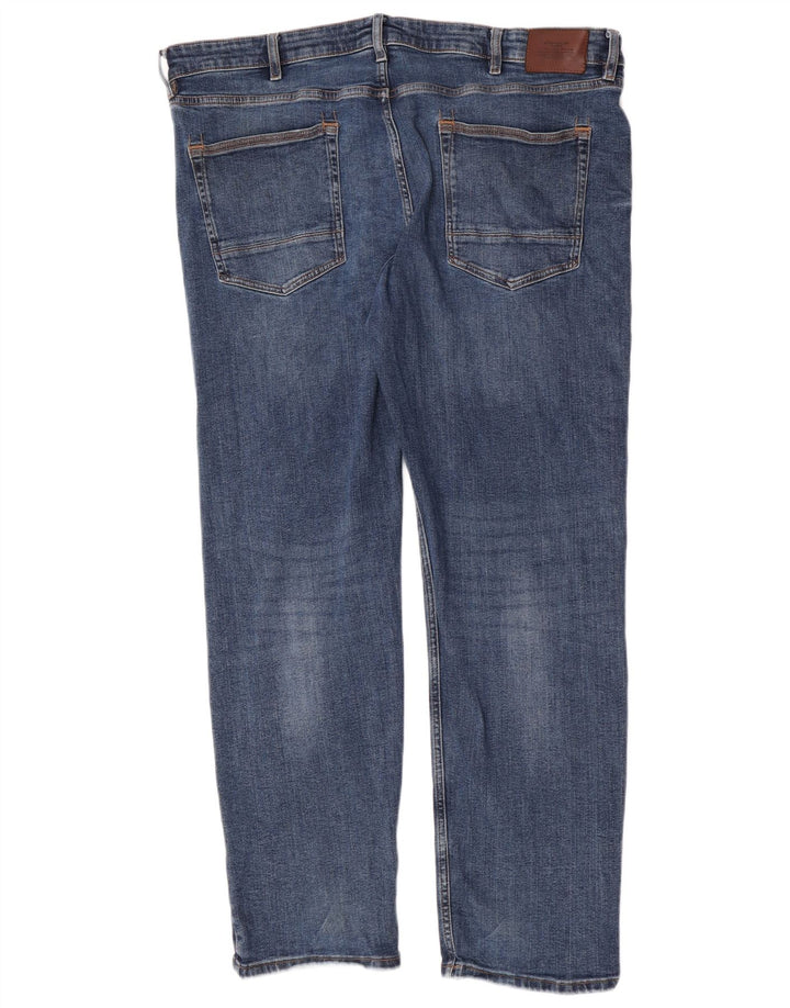 Marks & Spencer Herren Straight Jeans W40 L31 Blaue Baumwolle