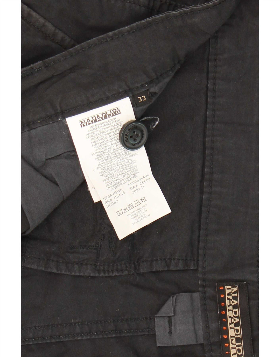 Napapijri Herren Geographic Cargo Shorts W33 Medium Marineblau Baumwolle