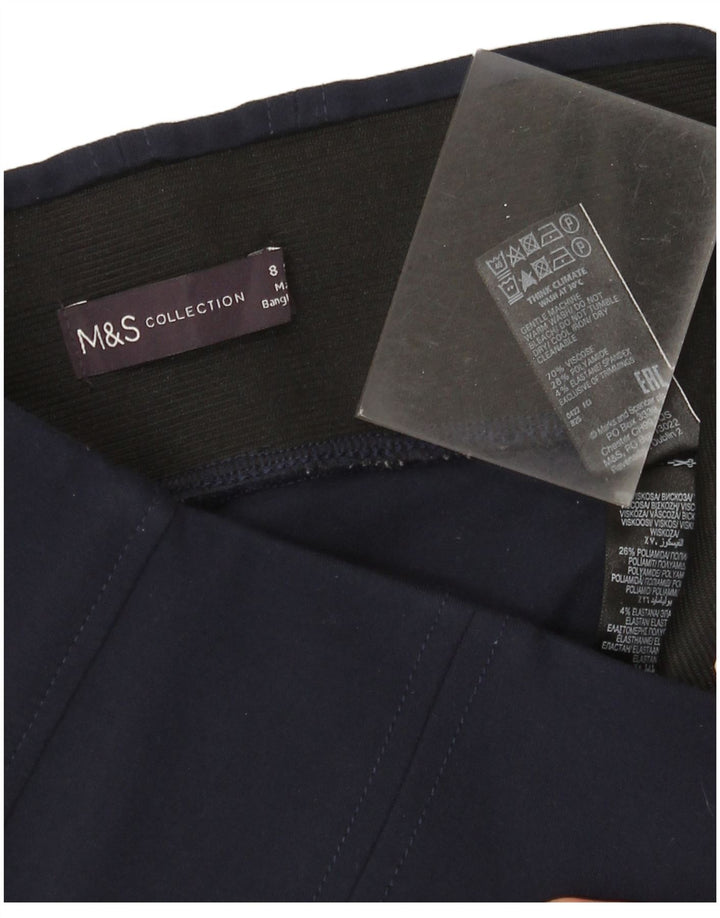 Marks & Spencer Damen Leggings UK 8 Small Marineblaue Viskose