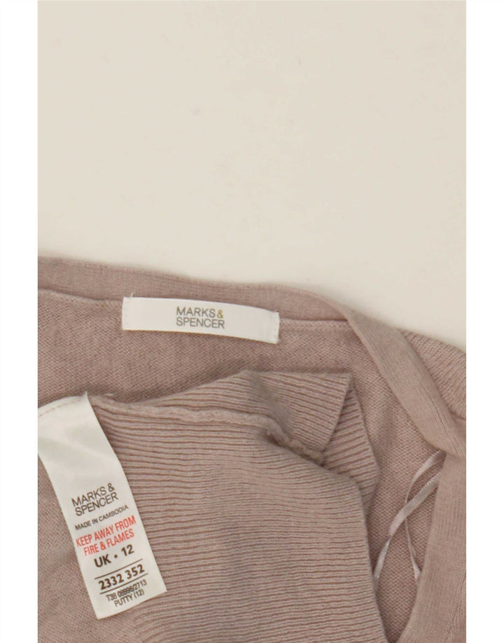 Marks & Spencer Damen Strickjacke Pullover UK 12 Mittelgraue Viskose