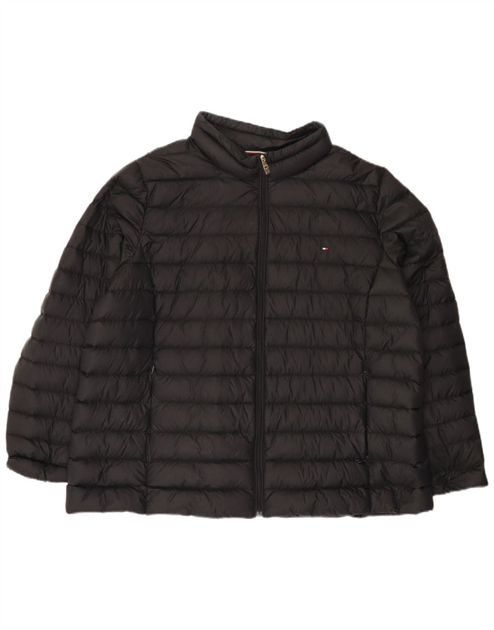Tommy Hilfiger Damen Wattierte Jacke UK 20 2XL Schwarz Polyamid