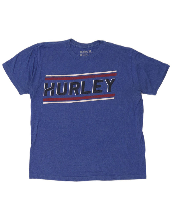 Hurley Herren Premium Fit Grafik-T-Shirt-Oberteil, Größe L, Blau, Polyester