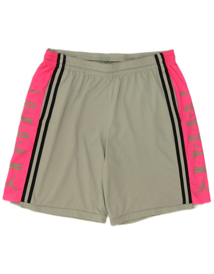Jordan Herren Graphic Sport Shorts 2XL Graues Colourblock-Polyester