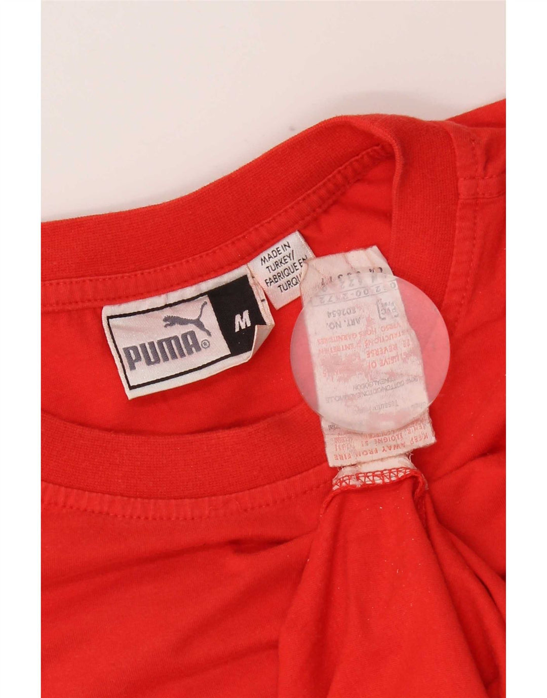 Puma Herren Grafik-T-Shirt-Oberteil aus mittelroter Baumwolle