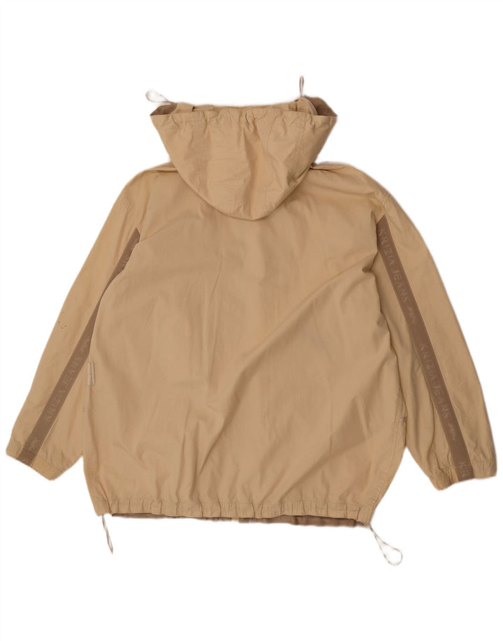 Krizia Jeans Damen Übergroße Utility-Jacke UK 14 Large Gelbe Baumwolle