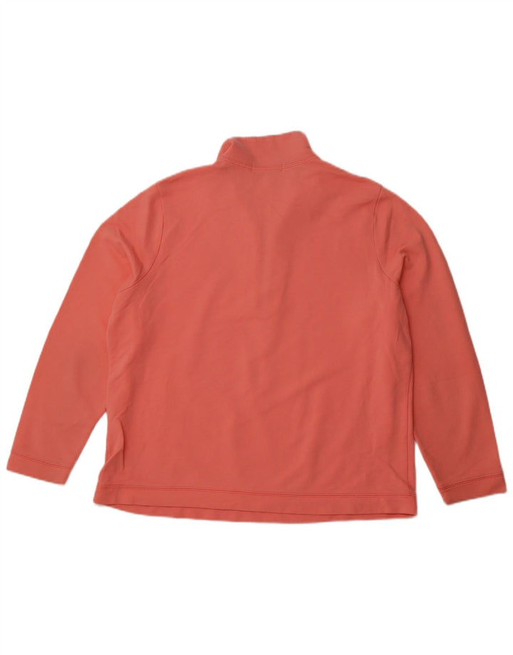 RALPH LAUREN Damen-Sweatshirt mit Reißverschluss am Hals, UK 18, XL, Orange, Baumwolle