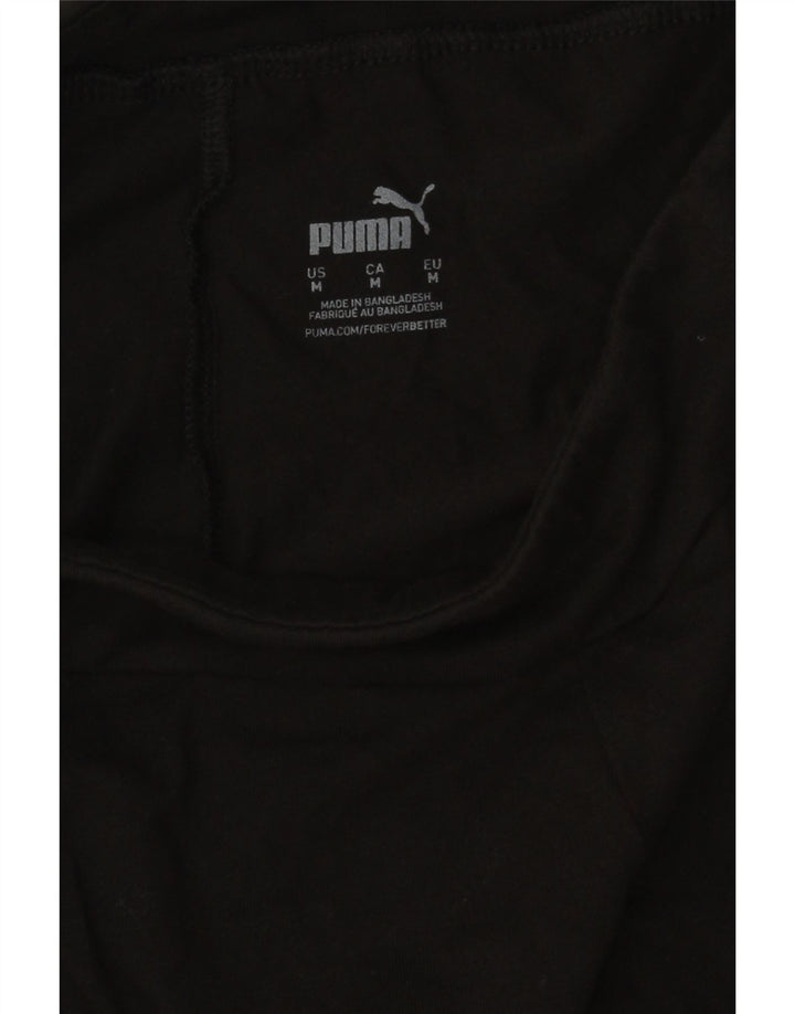 Puma Womens Graphic Leggings UK 12 Mittelschwarze Baumwolle