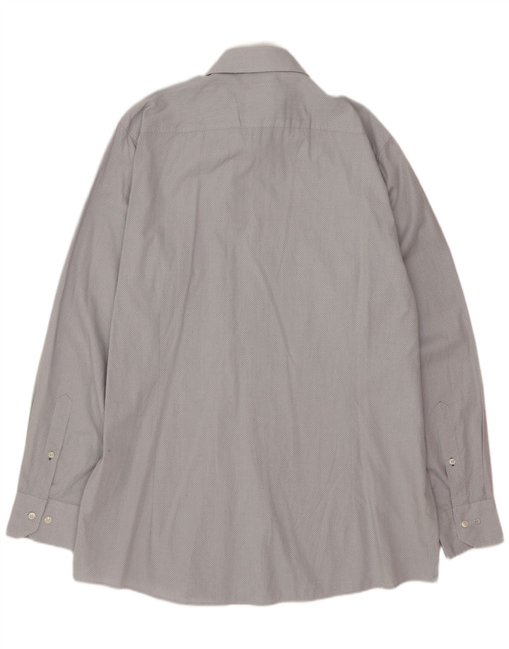 PIERRE CARDIN Herrenhemd Größe 43 XL Blau gepunktet