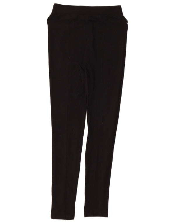 Calvin Klein Damen Graphic Leggings UK 10 Small Schwarz Viskose