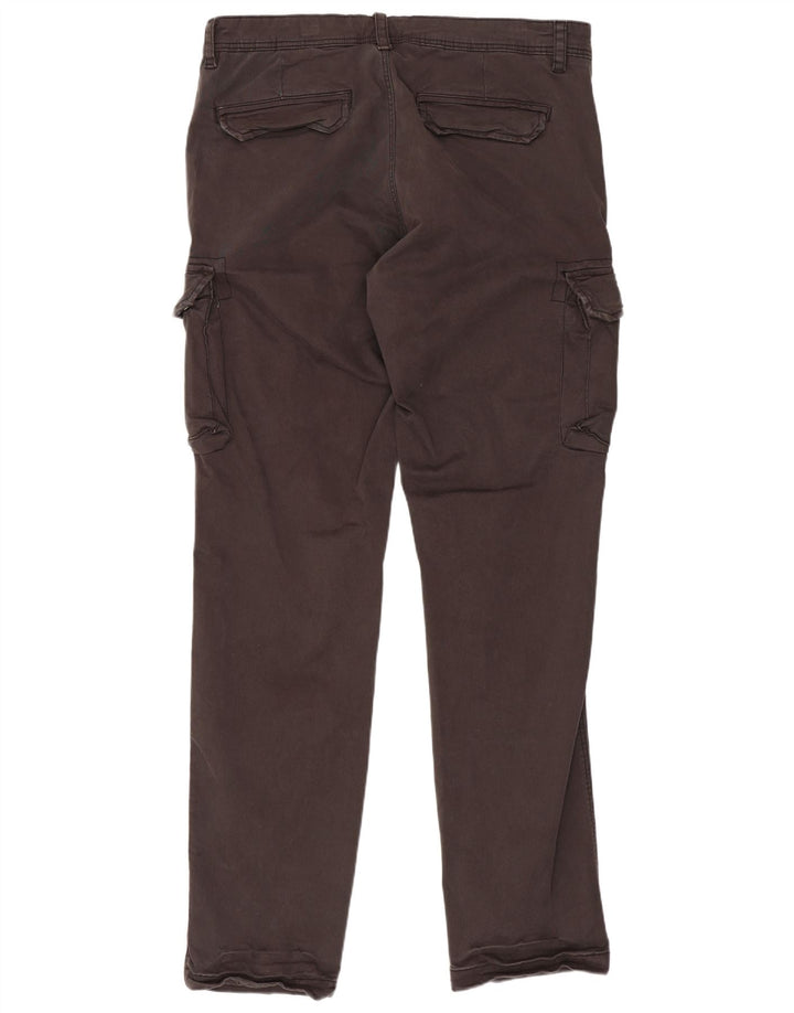 OVS Gerade Herren-Cargohose IT 50 Large W34 L33 Graue Baumwolle