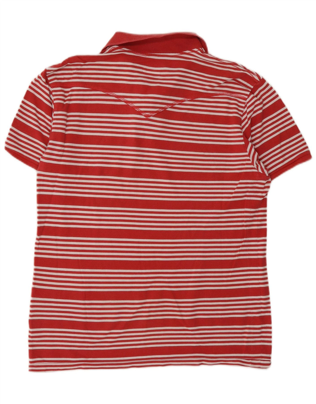 Levi's Herren-Poloshirt aus mittelroter, gestreifter Baumwolle