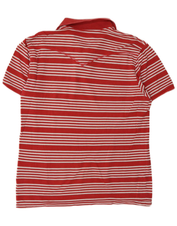 Levi's Herren-Poloshirt aus mittelroter, gestreifter Baumwolle