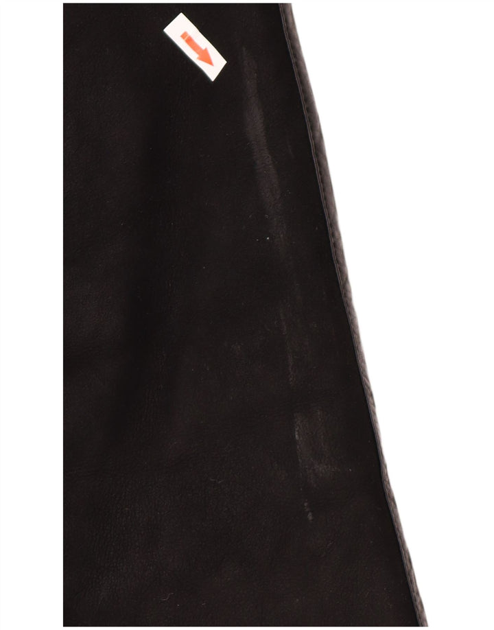 Skinni Womens Übergroßer Lammfellmantel IT 40 Kleines schwarzes Lammfell
