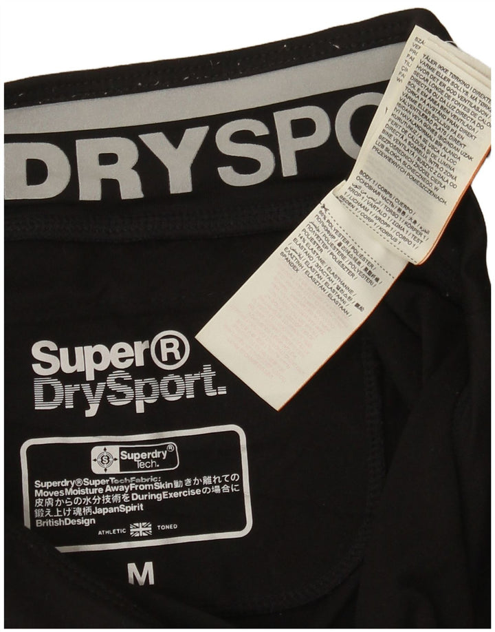 Superdry Damen Capri-Leggings mit Grafik, UK 12, Mittelschwarz, Polyester