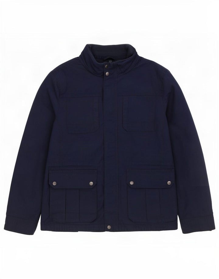 Fat Face Herren-Utility-Jacke mit Kapuze, UK 40, Größe L, Marineblau, Polyester