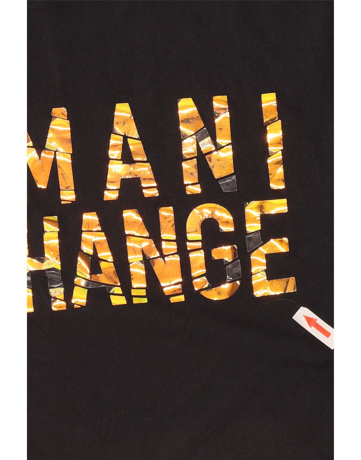 Armani Exchange Herren Grafik T-Shirt Top Small Schwarz