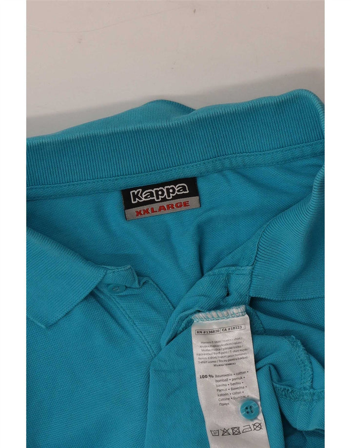 Kappa Herren Poloshirt 2XL Blau Baumwolle