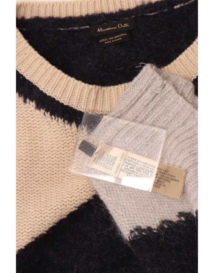 Massimo Dutti Damen-Pullover mit U-Boot-Ausschnitt, Gr. 10, Größe S, mehrfarbig