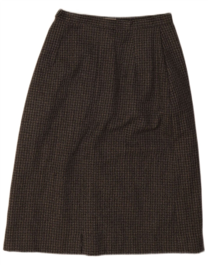 Vintage Damen A-Linie Rock W22 2XS Grau Hahnentritt
