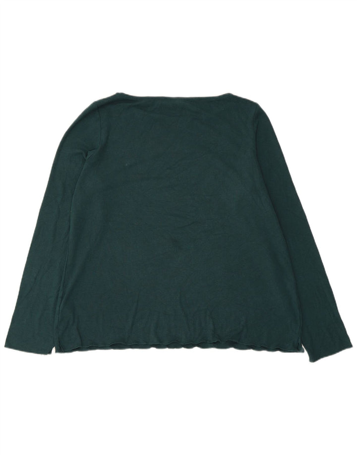 Marks & Spencer Damen Top Langarm UK 18 XL Grün Acryl