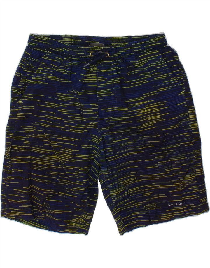 EDDIE BAUER Boys Sport Shorts 10-11 Years Medium Navy Blue Striped Vintage Eddie Bauer and Second-Hand Eddie Bauer from Messina Hembry 