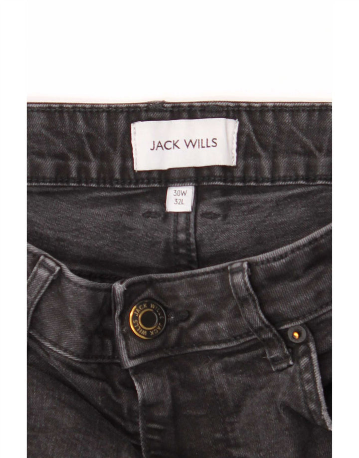 Jack Wills Slim-Jeans für Damen, W30, L32, graue Baumwolle