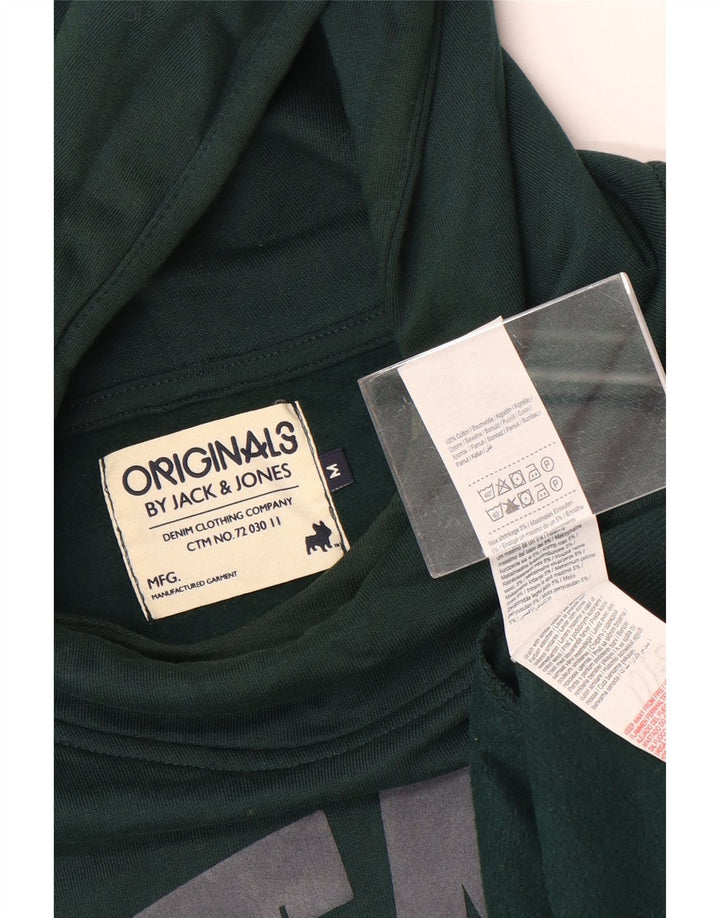 Jack & Jones Herren-Kapuzenpullover mit Grafik, mittelgrüne Baumwolle