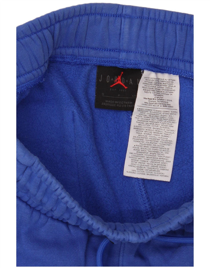 JORDAN Womens Graphic Trainingshose Jogger UK 10 Small Blau Baumwolle