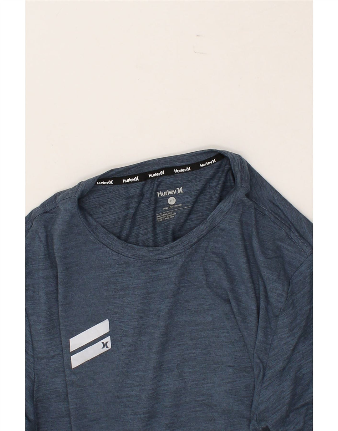 HURLEY Mens T-Shirt Top Small Navy Blue Polyester Vintage Hurley and Second-Hand Hurley from Messina Hembry 