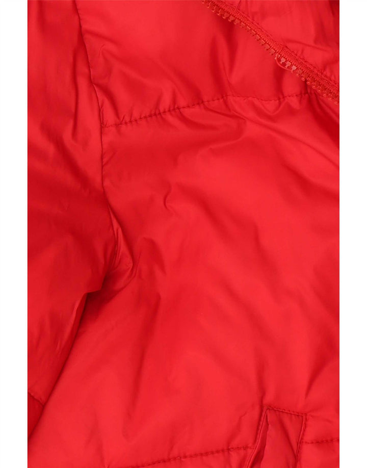 Guess Übergroße gepolsterte Damenjacke UK 14 Mittelrotes Polyamid