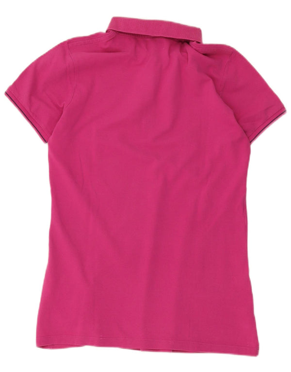 Kappa Womens Graphic Poloshirt UK 14 Large Rosa Baumwolle