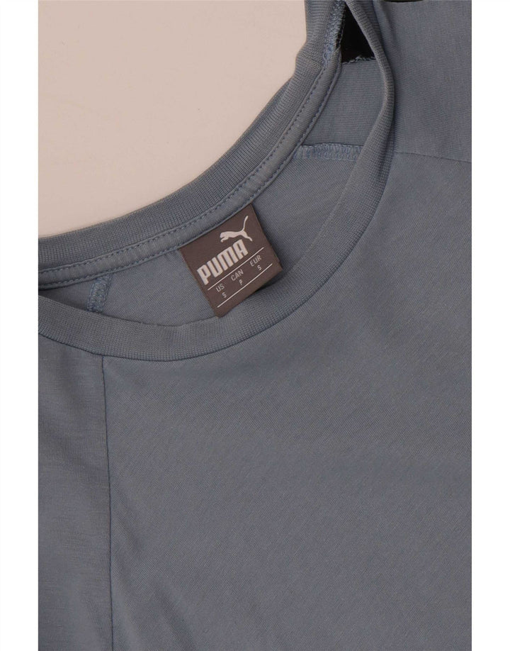 Puma Herren-T-Shirt mit Grafik, Größe S, Blau, Farbblock