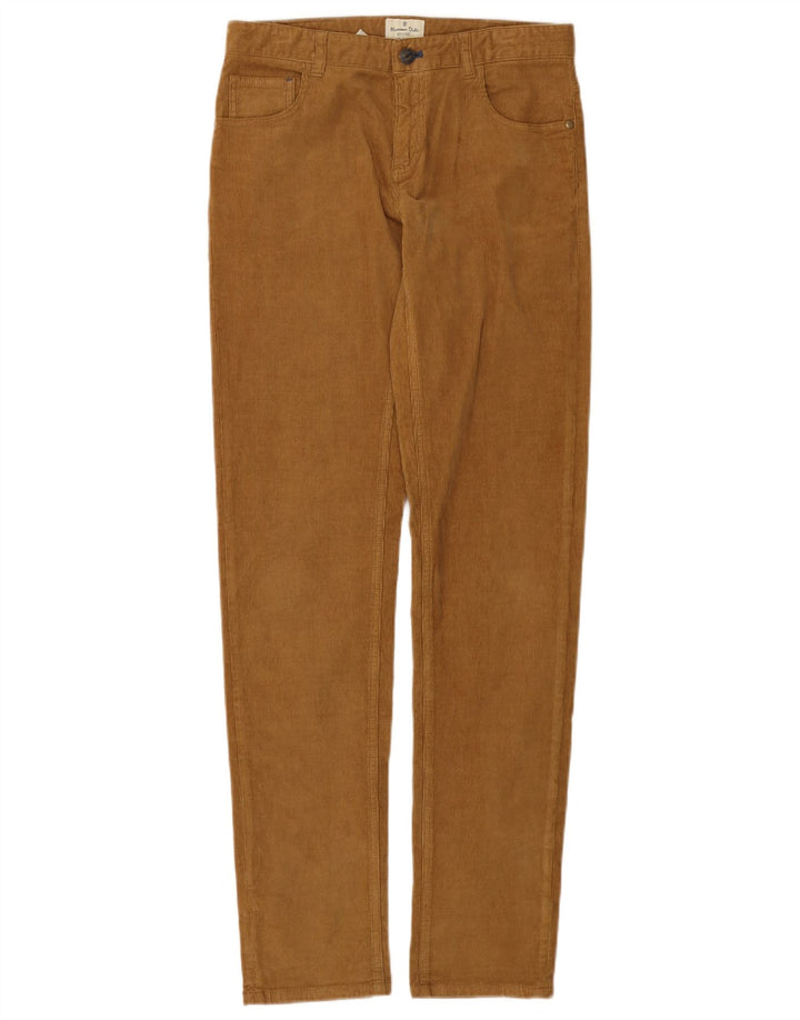 MASSIMO DUTTI Schmale Cordhose für Jungen, 13–14 Jahre, W28, L32, braune Baumwolle