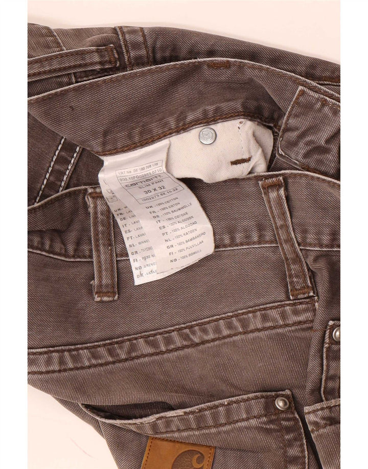 Carhartt Herren Straight Jeans W30 L32 Graue Baumwolle