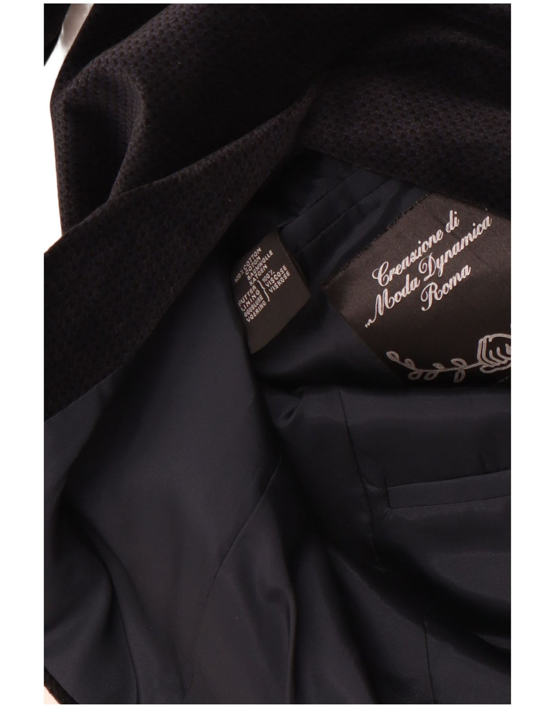 Vintage Herren Samt Blazer Jacke UK 36 Kleine marineblaue Hahnentritt-Baumwolle