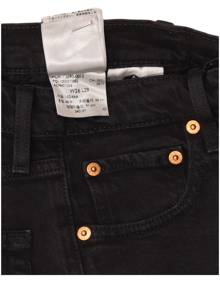Levi's Damen Ribcage Straight Jeans W26 L29 Graue Baumwolle