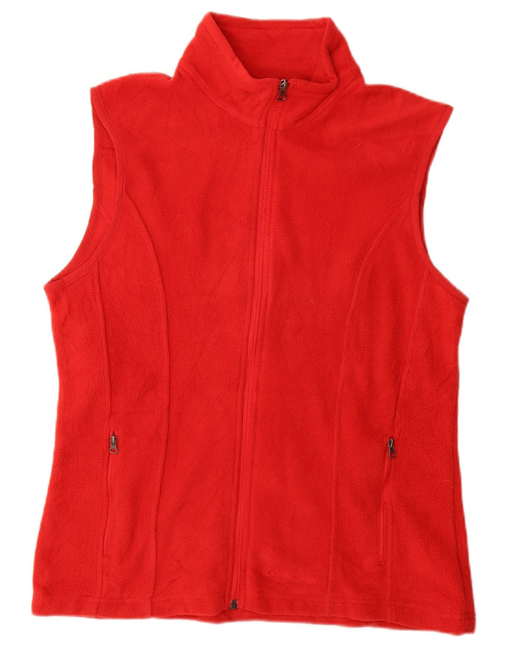 Eddie Bauer Damen Fleeceweste UK 14 Mittelrotes Polyester