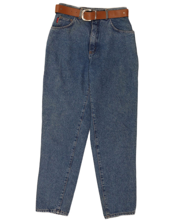 Wild Damen High Waist Tapered Jeans IT 48 XL W26 L30 Blaue Baumwolle